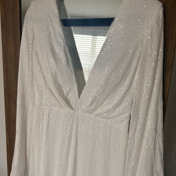 NEVER WORN Custom Sequin Wedding/Elopement Dress - Picture 3 of 7